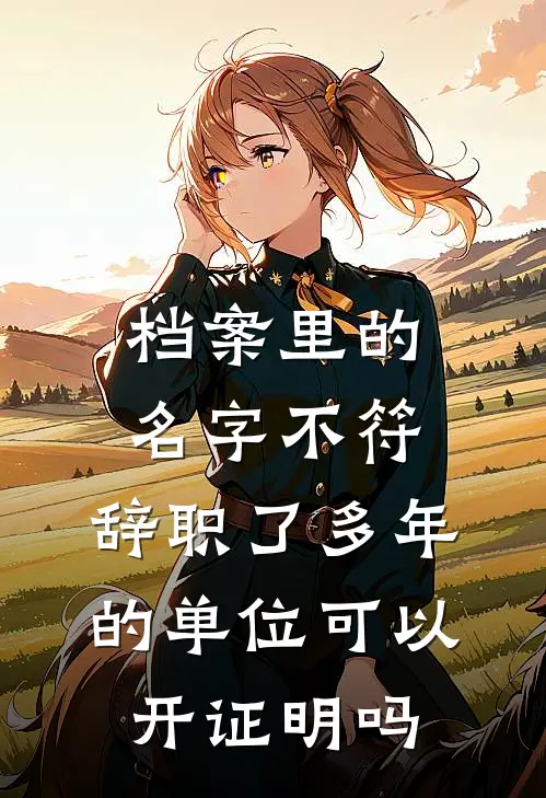 档案里的名字不符,辞职了多年的单位可以开证明吗