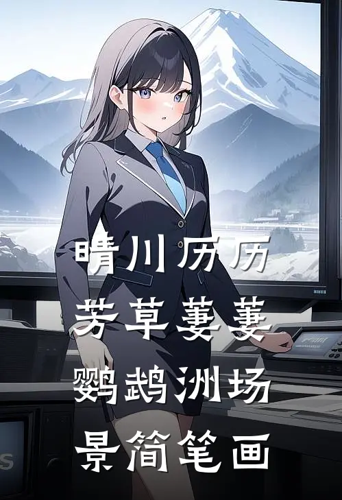 晴川历历芳草萋萋鹦鹉洲场景简笔画